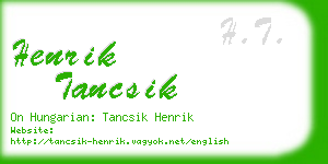 henrik tancsik business card